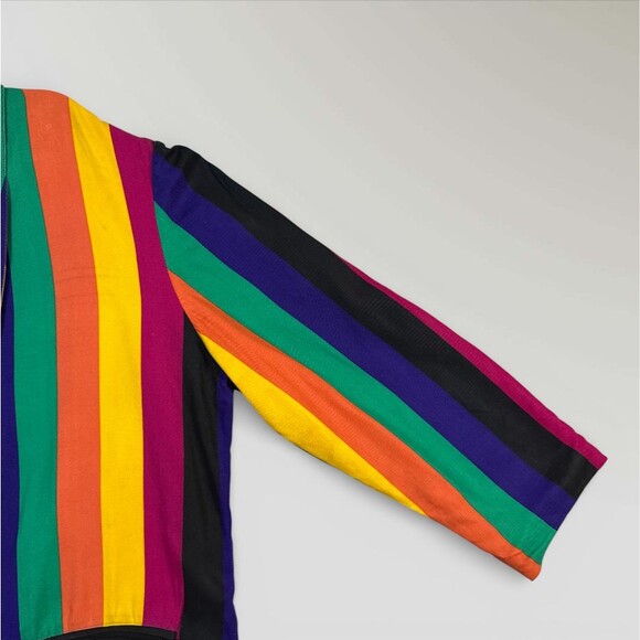 Vintage Rainbow Striped Women's Blazer - Picture 5 of 14